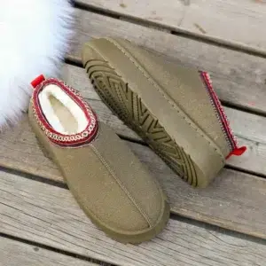 2024 New Women's Wool Slippers Warm Platform Wool Low-top Snow Boots Slippers Women's Outdoor Anti-Slip Boots Shoes for Women