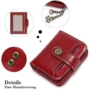 Genuine Leather Short Women Wallet Hasp Zipper Mini Zero Wallet Portable Female Purse Slim Money Bag Small Coin Card Holders