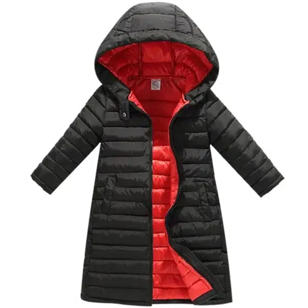 Children Down Coat Winter Teenager Thickened Hooded Cotton-padded Parka Coat Kids Warm Long Jackets Toddler Kids Outerwear - Image 4