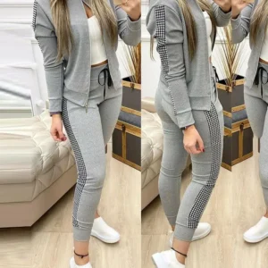 2023 Tracksuit suits 2 Piece Set Zipper Jacket+Long Pants Sports Suit Female Sweatshirt Sportswear Suit for Woman Clothing