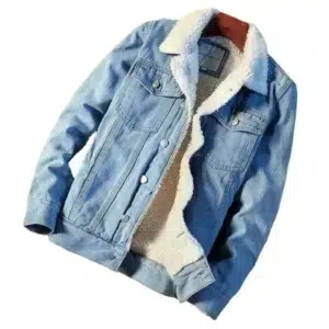 2022 Winter Fleece-lined Thickened Denim Jacket Men's Korean Trendy Loose Fit Top Japanese Style Jacket For Men