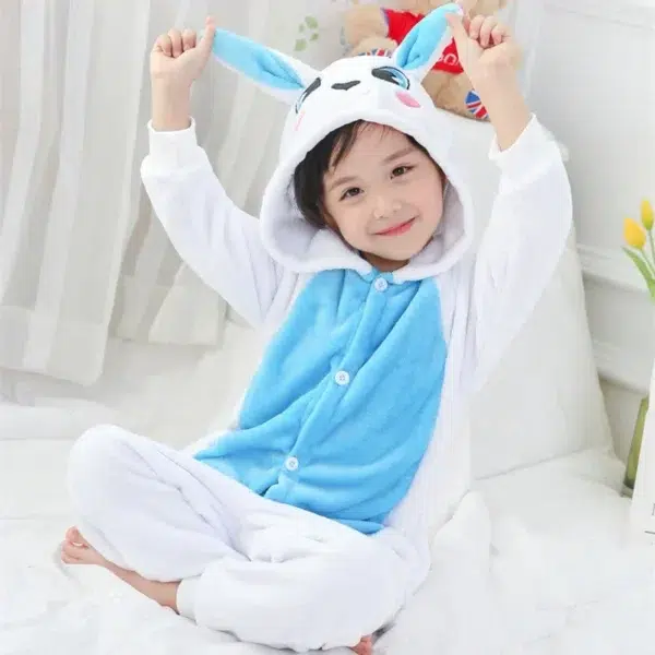 Penguin Pajamas For Boy Girl Teen Adult Kigurumi Flannel Hooded Sleepwear Pyjama Onesie Animal Anime Pijamas - Image 4