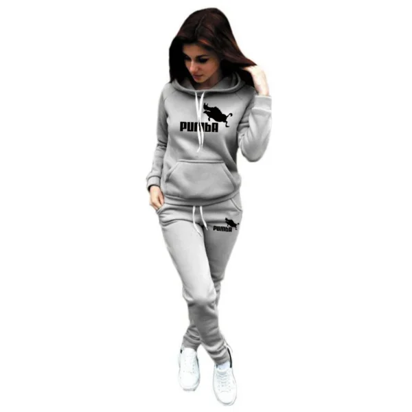 Woman Tracksuit Two Piece Set Winter Warm Hoodies+Pants Pullovers Sweatshirts Female Jogging Woman Clothing Sports Suit Outfits - Image 4