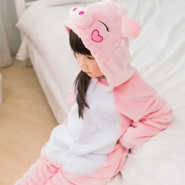 Penguin Pajamas For Boy Girl Teen Adult Kigurumi Flannel Hooded Sleepwear Pyjama Onesie Animal Anime Pijamas - Image 3