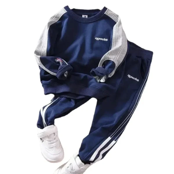 Spring Autumn Boys Sports Suit 2023 New Style Korean Version Medium To Large Children Long Sleeve Jacket Casual Pants Set - Image 5