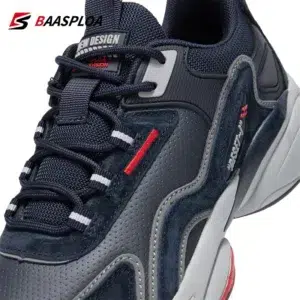 Baasploa Lightweight Running Shoes For Men 2023 Men's Designer Leather Casual Sneakers Lace Up Male Outdoor Sports Shoe Tennis