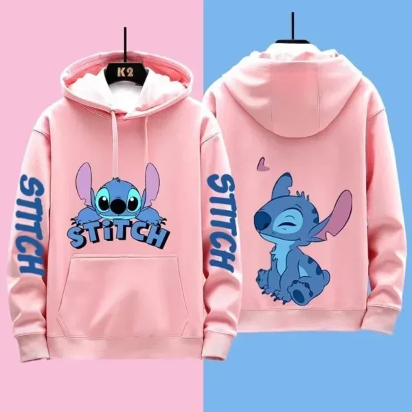 Miniso Funny Anime Autum Winter Men Women Hoodie Children Clothe Kid Girl Boy Lilo and Stitch Sweatshirt Manga Hoody Baby Casual - Image 5