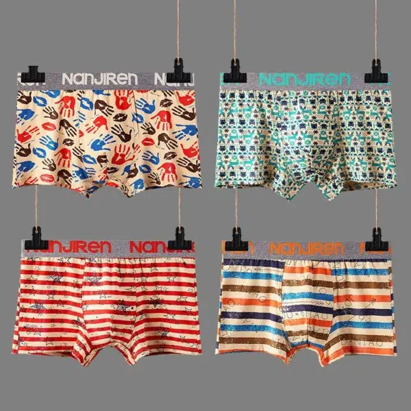 4Pcs Boxer Shorts Men's Underwear Sexy Panties Cotton Boxers Man Underpants Male Shorts Homme U Convex Lingerie Free Shipping - Image 2