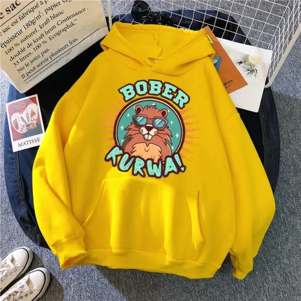 Men Women Fashion Streetwear Bobr Kurwa Harajuku Y2k Hoodies Funny Cartoon Casual Hooded Kurwa Bober Grunge Sweatshirts Clothes - Image 2