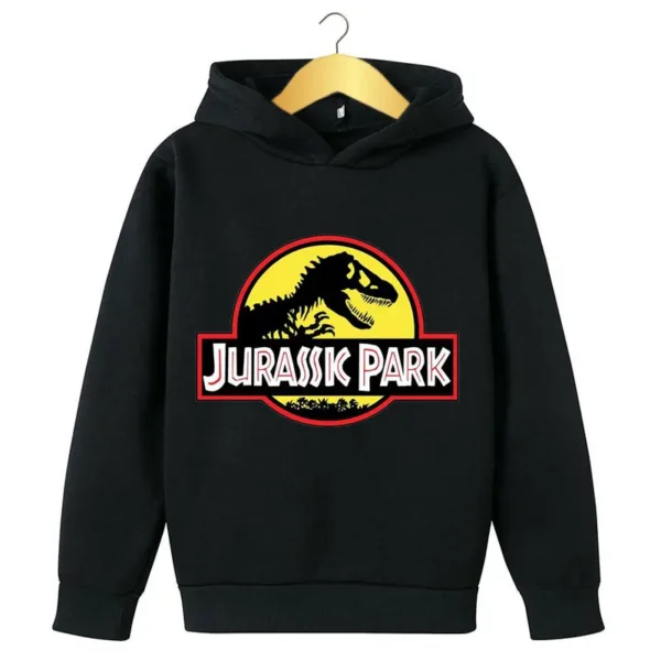 Children Clothing Jurassic Park Dinosaur print Boys Girls Hoodie Tops Spring Autumn Leisure Sweatshirr Toddler 3-12 Year Coat