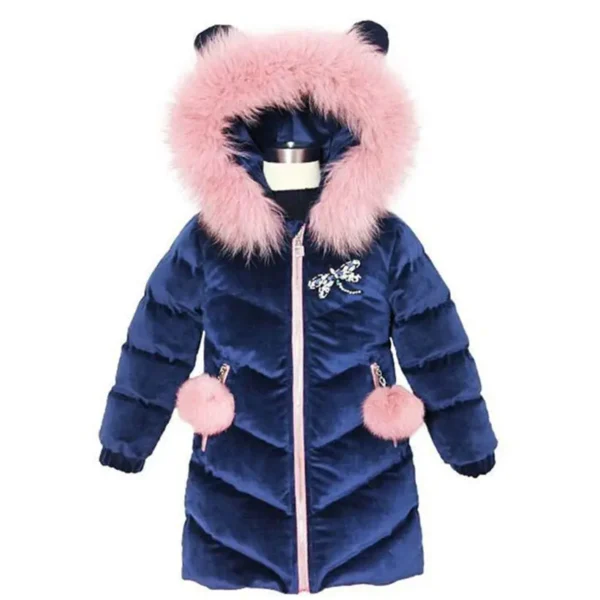 Children Down Coat Winter Teenager Thickened Hooded Cotton-padded Parka Coat Kids Warm Long Jackets Toddler Kids Outerwear - Image 3