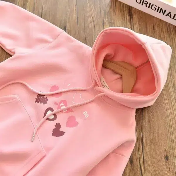 Teenage Girls Sweatshirts Spring Autumn Kids Hoodie Jackets Loose Tops Casual Long Sleeve Children's Clothes 8 10 12 14 Year - Image 5