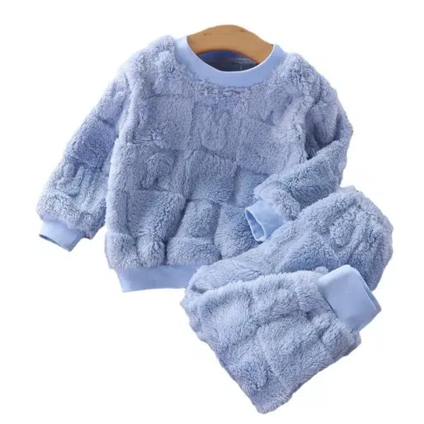 Autumn Flannel Clothing Baby Keep Warm Children Pajamas Rabbit Princess Girls Clothing Toddler Boys Set Sleepwear 2 to 6 Years - Image 2