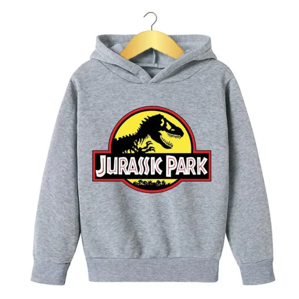 Children Clothing Jurassic Park Dinosaur print Boys Girls Hoodie Tops Spring Autumn Leisure Sweatshirr Toddler 3-12 Year Coat - Image 2