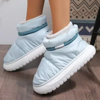 Cute Warm Ankle Boots Winter Women 2024 New Waterproof Down Cloth Snow Boots Woman Thick Sole Non Slip Plush Cotton Shoes Mujer