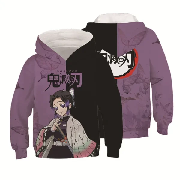 Kawalii Cartoon Hoodie Children Clothes Girl Fashion Print 2024 Kids Hoodies Full Sleeve Sweatshirts Demon Slayer Outdoor Tops - Image 5