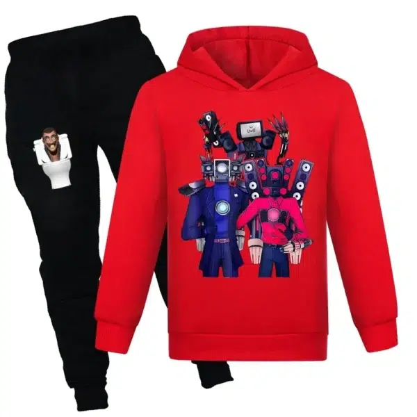 Skibidi Toilet Children Tracksuit Kids Clothing Sets Baby Boys Girls Casual Sports Suits Hoodies Sweatshirts+ Pants Sportswear - Image 2