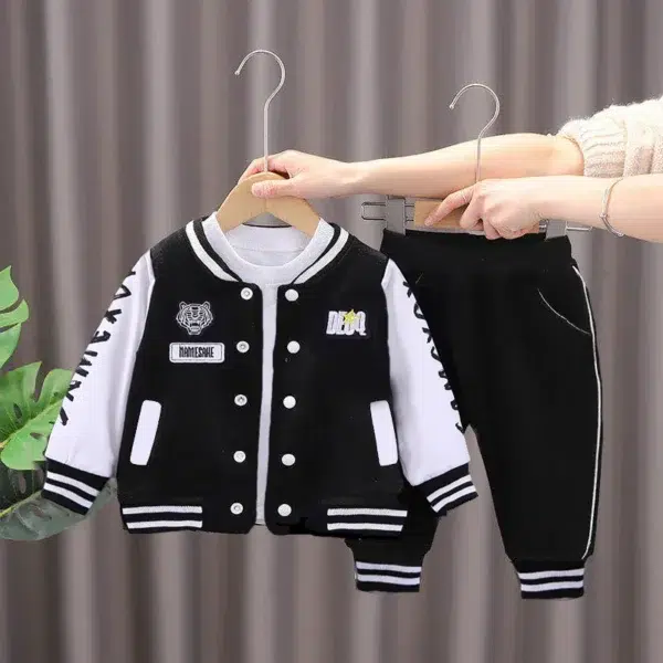 New Spring Autumn Baby Boys Clothing Set Cartoon Tiger Baseball Jacket + Pants 2Pcs Toddler Kids Tracksuits Children Clothes - Image 3