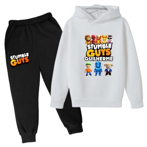 Kids Funny Game Spring Autumn 2pcs Hoodies+Pants Tracksuits 3-13 Years Boys Girls Anime Print Outfits Sets Children Clothes Suit - Image 4