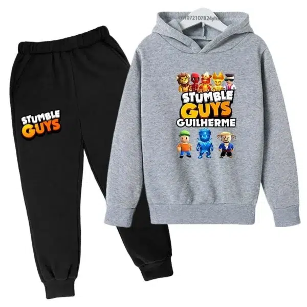 Kids Funny Game Spring Autumn 2pcs Hoodies+Pants Tracksuits 3-13 Years Boys Girls Anime Print Outfits Sets Children Clothes Suit - Image 5