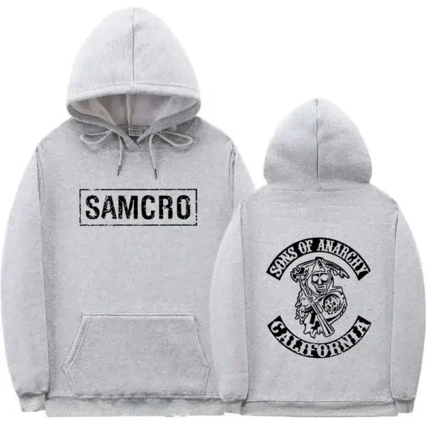 Sons of Anarchy SAMCRO Double Sided Print Hoodie Sweatshirt Men Womnen Fashion Brand Design Pullover Men's Fleece Cotton Hoodies - Image 2