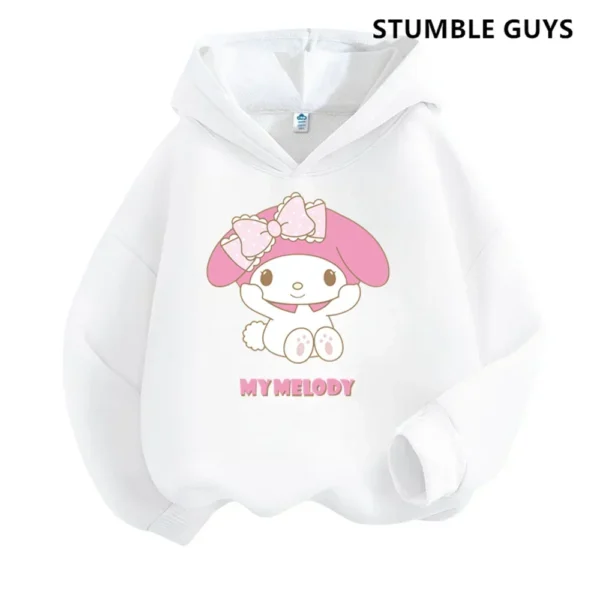 Children's Top Spring Autumn Cartoon Printed Graffiti Cute Wind Sanrio Hoodie Set My Melody Children's Clothing Girls Sweatshirt - Image 6