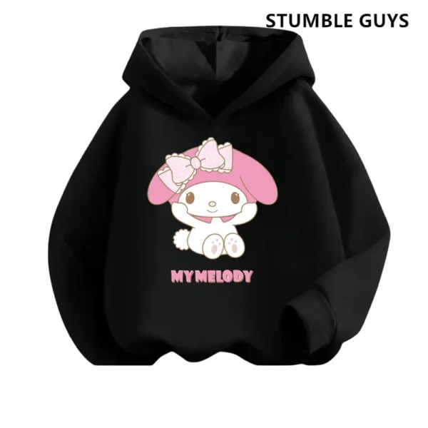 Children's Top Spring Autumn Cartoon Printed Graffiti Cute Wind Sanrio Hoodie Set My Melody Children's Clothing Girls Sweatshirt - Image 2