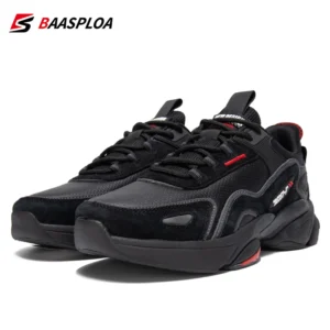 Baasploa Lightweight Running Shoes For Men 2023 Men's Designer Leather Casual Sneakers Lace Up Male Outdoor Sports Shoe Tennis