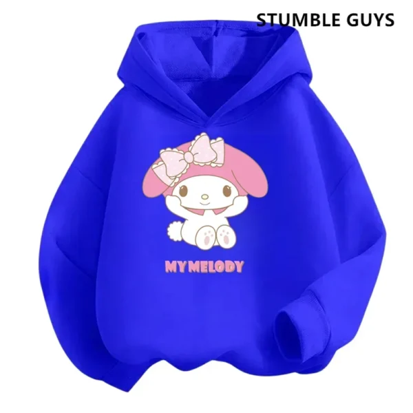 Children's Top Spring Autumn Cartoon Printed Graffiti Cute Wind Sanrio Hoodie Set My Melody Children's Clothing Girls Sweatshirt - Image 4