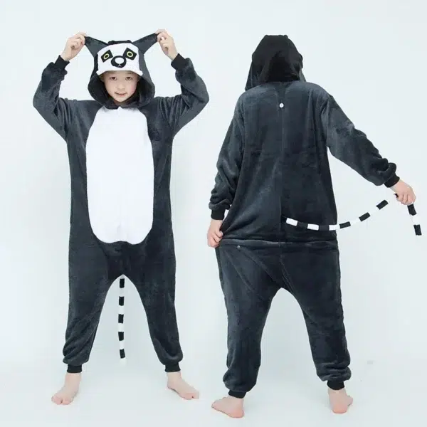 Penguin Pajamas For Boy Girl Teen Adult Kigurumi Flannel Hooded Sleepwear Pyjama Onesie Animal Anime Pijamas - Image 6