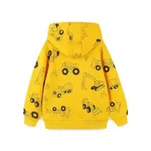 Little maven 2024 Autumn Boys Wear Zipper Hoodies Cartoon Excavators Sweatshirt Jacket Kids Clothes Car Hoody Children Clothing