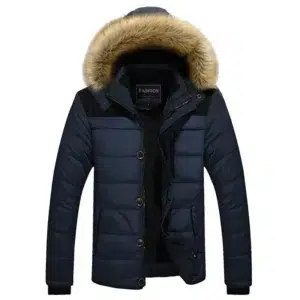 TRAF 2024 Winter New Popular Men's Padded Jacket Thickened Padded Jacket Korean Version Hooded Collar Padded Jacket Men