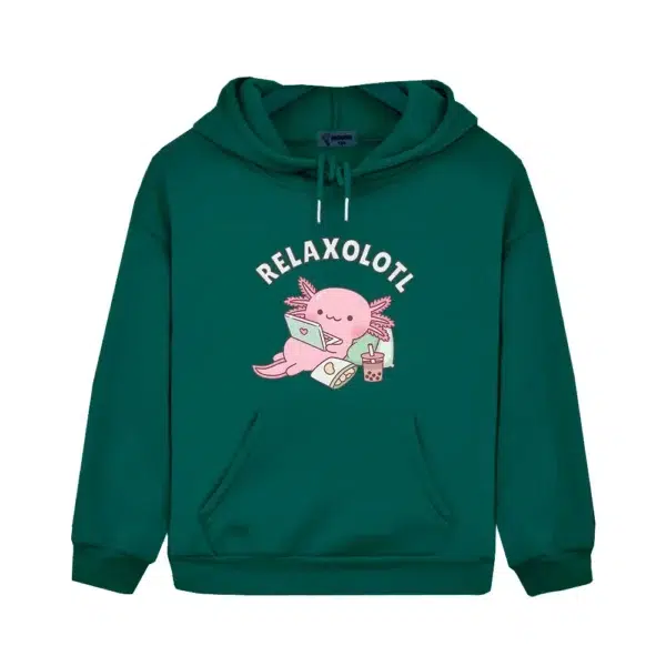 Cute Relax A Lot Axolotl Hoodie Cartoon Funny Pun Graphic Sweatshirt Y2k Clothes Kids Winter Pullover Boys Hoodie Girls Clothing - Image 5