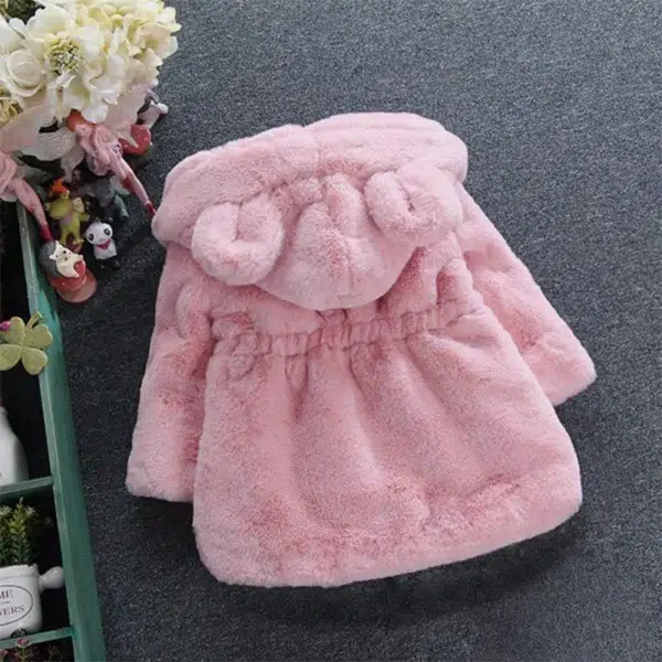 Winter Jacket Toddler Girl Clothes Korean Cute Hooded Warm Thick Fleece Outerwear Baby Fur Coats Luxury Kids Clothing BC1861 - Image 2