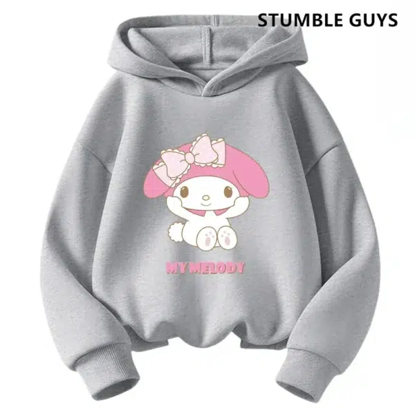 Children's Top Spring Autumn Cartoon Printed Graffiti Cute Wind Sanrio Hoodie Set My Melody Children's Clothing Girls Sweatshirt - Image 5