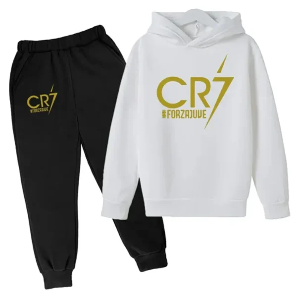 Boys Spring and Autumn Football Idol CR7 Clothes 2pcs Hoodie+Pants Suits 3-13 Years Kids Outdoor Tracksuits Children Clothes Set - Image 2