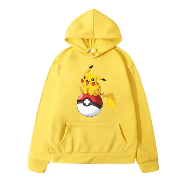 Pikachu Ball Pokemon Children's Pullovers Boy Girls Summer Kids Cartoon Hoodie Japanese Anime Y2K Casual Loose Soft Sweatshirts - Image 6