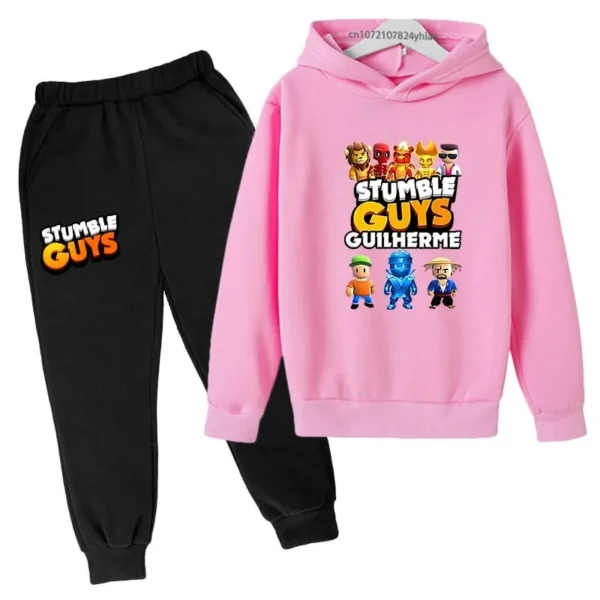 Kids Funny Game Spring Autumn 2pcs Hoodies+Pants Tracksuits 3-13 Years Boys Girls Anime Print Outfits Sets Children Clothes Suit - Image 6