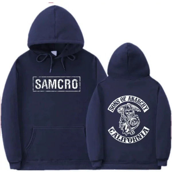 Sons of Anarchy SAMCRO Double Sided Print Hoodie Sweatshirt Men Womnen Fashion Brand Design Pullover Men's Fleece Cotton Hoodies - Image 4