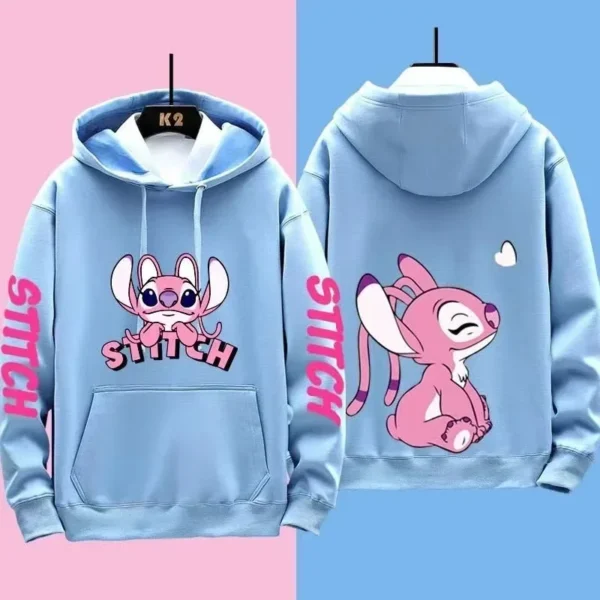 Miniso Funny Anime Autum Winter Men Women Hoodie Children Clothe Kid Girl Boy Lilo and Stitch Sweatshirt Manga Hoody Baby Casual - Image 4