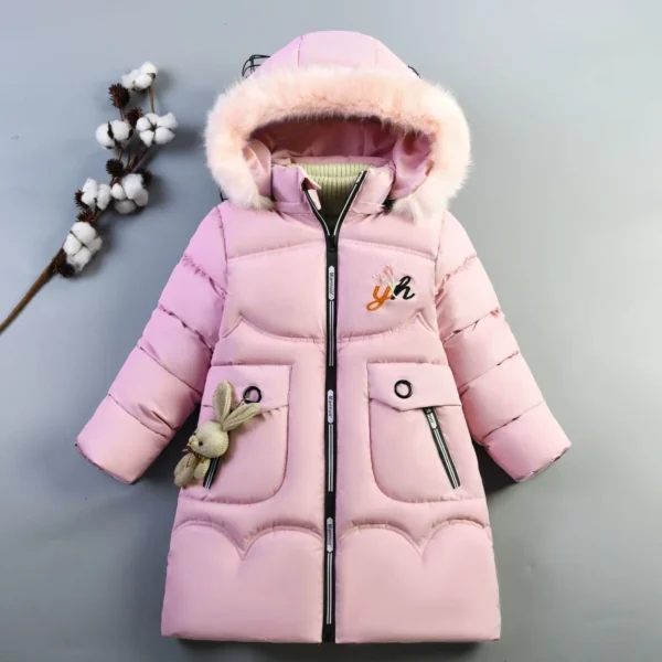 Children Down Coat Winter Teenager Thickened Hooded Cotton-padded Parka Coat Kids Warm Long Jackets Toddler Kids Outerwear - Image 5