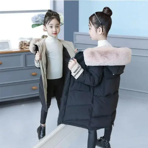 2024 new brand Children Girl Jacket Thick Long Winter Warm Coat Fashion parka Hooded Outerwear Clothes For Kids girls clothing - Image 6