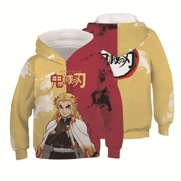 Kawalii Cartoon Hoodie Children Clothes Girl Fashion Print 2024 Kids Hoodies Full Sleeve Sweatshirts Demon Slayer Outdoor Tops - Image 6