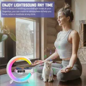 Multifunction Bluetooth Speaker TF RGB Night Light 15W Wireless Charger Stand for iPhone Samsung Xiaomi Fast Charging Station