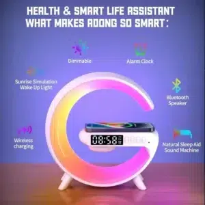 Multifunction Bluetooth Speaker TF RGB Night Light 15W Wireless Charger Stand for iPhone Samsung Xiaomi Fast Charging Station