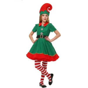 2024 Christmas Clothing Set Boy Girl Family Matching Outfit Kid Adult Santa Claus Cosplay Costume Hat Socks Pant Elf Clothes