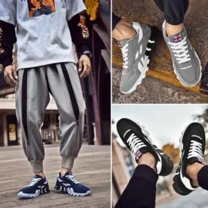 Men's and Women's Fashion Blade Breathable Knitted Casual Shoes Sports Running Shoes Anti Slip Tennis Shoes 2024 New Edition