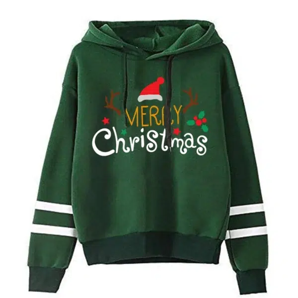 Merry Christmas Sweatshirts Women's New Fashion Hoodie Autumn and Winter Oversized Sportwear Women's Blouse Y2k Style Hoodie - Image 3