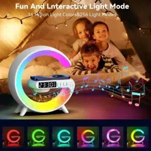 Multifunction Bluetooth Speaker TF RGB Night Light 15W Wireless Charger Stand for iPhone Samsung Xiaomi Fast Charging Station