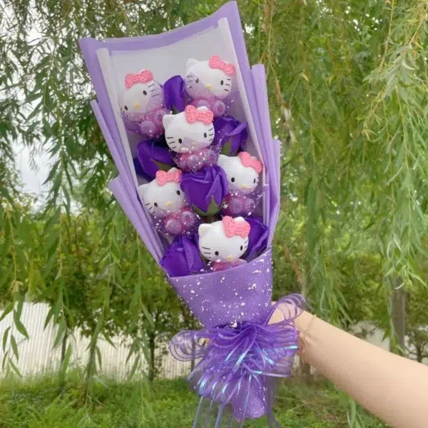 Cartoon Hello kitty Plush Doll Toy Stuffed Animals Creative Bouquet Valentine's Day Christmas Graduation Birthday Gifts - Image 3